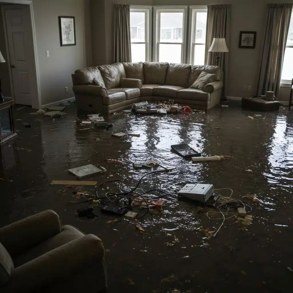Flood inside the house